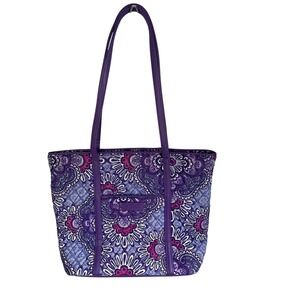 Vera Bradley "Plum Crazy" Quilted Tote Bag - Retired Purple Paisley Floral